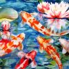 Water Lilies With koi Paint By Numbers
