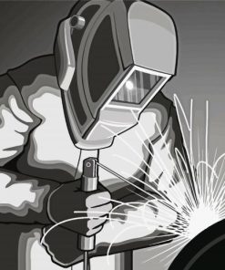 Welder Art Illustration Paint By Numbers