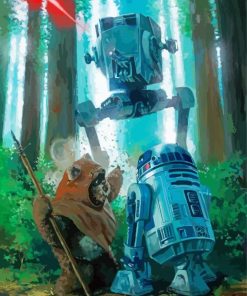 Wicket And R2D2 Paint By Numbers