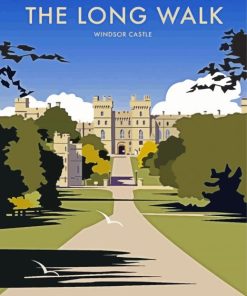 Windsor Long Walk Poster Paint By Numbers