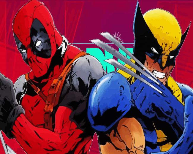 Wolverine Vs Deadpool Paint By Numbers