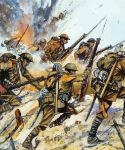 World War 1 Soldiers Paint By Number