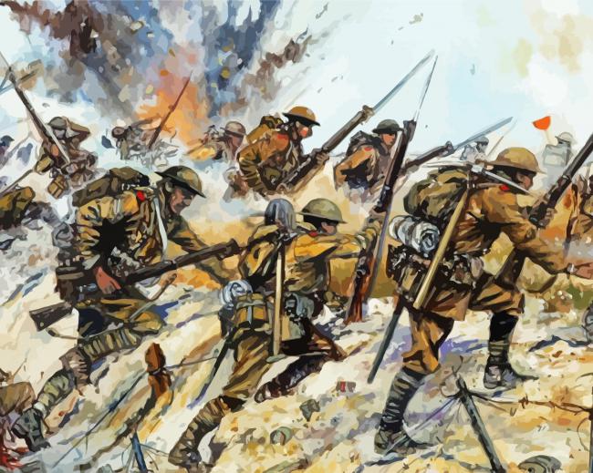 world war 1 soldiers drawing