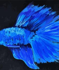 Abstract Blue Betta Fish Paint By Numbers