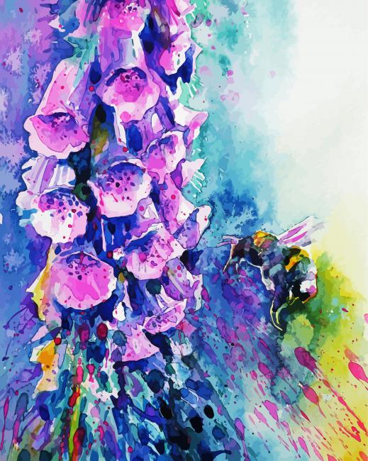 Abstract Foxglove Paint By Numbers