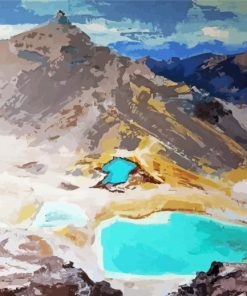 Abstract Tongariro National Park Paint By Numbers
