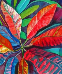 Abstract Beautiful Leaves Paint By Numbers