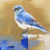 Abstract Blue Bird Paint By Number