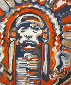 Abstract Illiniwek Paint By Number