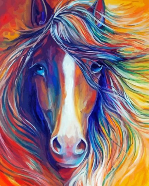 Abstract Native Horse Art Paint By Numbers