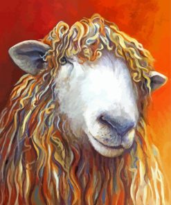 Abstract Sheep Animal Head Paint By Number
