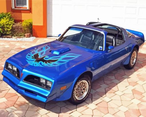 Aesthetic Blue Trans Am Paint By Numbers