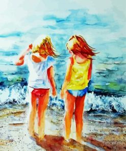 Aesthetic Besties On The Beach Paint By Numbers