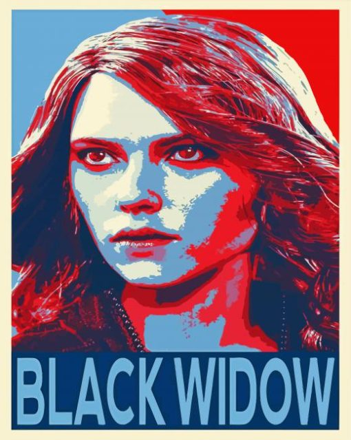 Aesthetic Black Widow Pop Art Paint By Number
