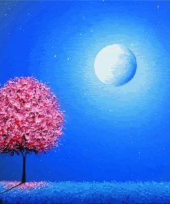 Aesthetic Blue Pink Night Paint By Number