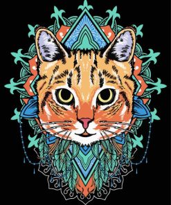 Aesthetic Cat Mandala Paint By Number