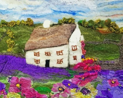 Aesthetic Cottage Lavender Art Paint By Number