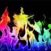 Aesthetic Flames Rainbow Paint By Number