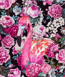 Aesthetic Flamingo With Rose Paint By Number