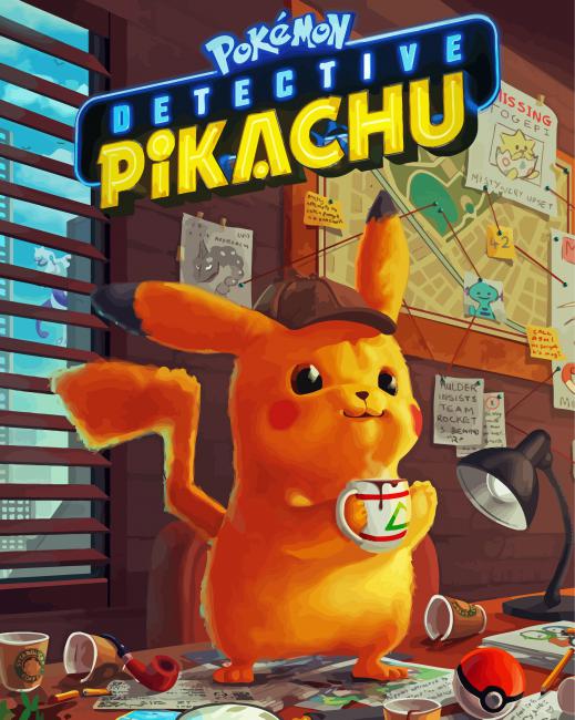 Aesthetic Pokemon Detective Pikachu Paint By Numbers