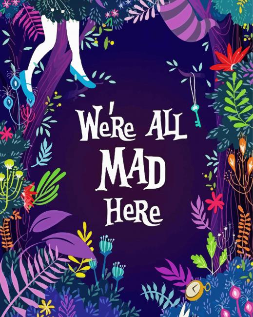 Aesthetic We Are All Mad Here Paint By Numbers