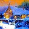 Aesthetic Winter Cottage Paint By Numbers