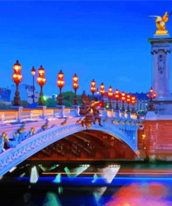 Aesthetic Paris Bridge France Paint By Numbers