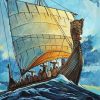 Aesthetic Viking Vessel Art Paint By Numbers