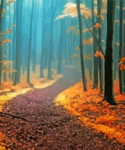 Autumn Misty Paths Paint By Numbers