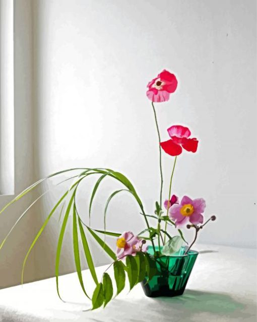 Beautiful Ikebana Flower Paint By Number