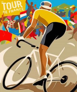 Biking In France Art Paint By Number