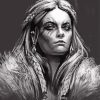 Black And White Norse Girl Paint By Numbers
