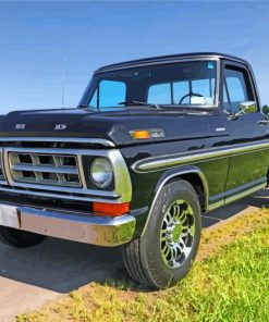 Black 1971 Ford Pickup Car Paint By Numbers