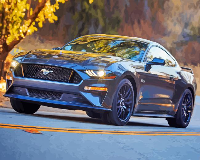 Black 2018 GT Mustang Paint By Numbers
