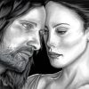 Black And White Arwen And Aragorn Paint By Number