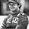 Black And White Carlos Sainz Jr Art Paint By Number