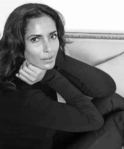 Black And White Padma Lakshmi Paint By Number