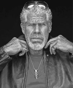 Black And White Ron Perlman Hellboy Paint By Numbers