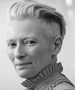 Black And White Tilda Swinton Paint By Numbers