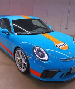 Blue Gulf Porsche Car Paint By Number