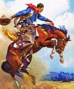 Bucking Bronco Paint By Number
