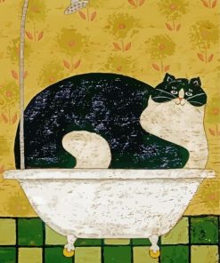 Cat In A Tub Warren Kimble Paint By Number