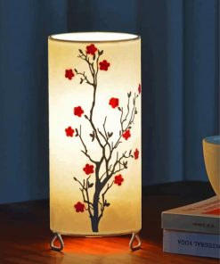 Cherry Blossom Japanese Lamp Paint By Numbers