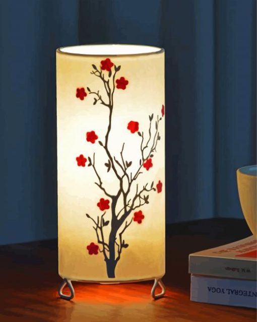 Cherry Blossom Japanese Lamp Paint By Numbers