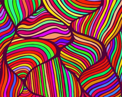 Colorful Abstract Doodle Paint By Numbers