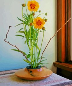 Coreopsis Vase Paint By Numbers