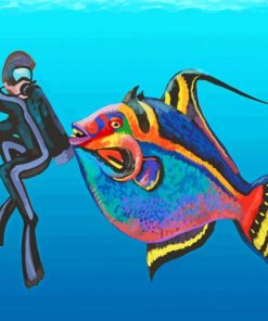 Diving With Triggerfish Paint By Number