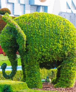 Elephant Topiary Paint By Number