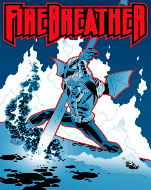 Firebreather Comic Poster Art Paint By Numbers