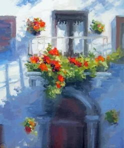 Flower Balcony Italy Art Paint By Numbers
